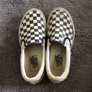 checkered platform vans